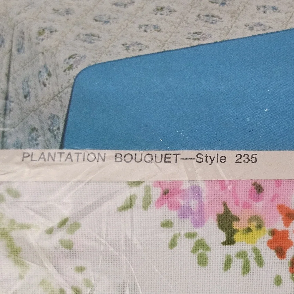 NOS Vtg Cannon Monticello Full Flat Sheet Plantation Bouquet 50/50 Muslin